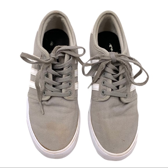 Adidas Originals Campus Canvas Gray Sneakers - Picture 2 of 8